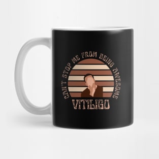 Vitiligo Can't Stop Me From Being Awesome Sunset Background Male Model Mug